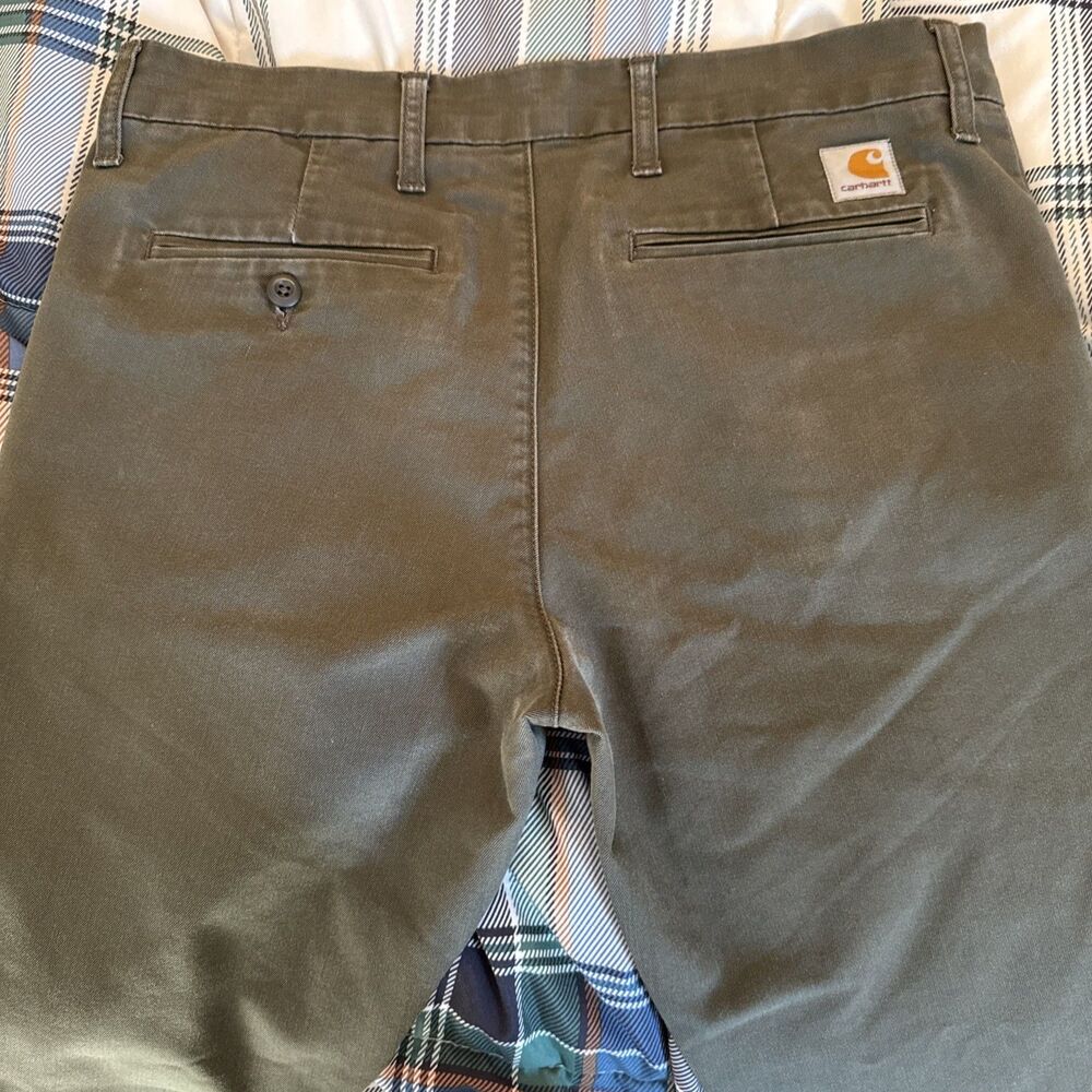 Carhartt WIP Work In Progress Sid Pant Green Chino | Men's 32W x 32L - Picture 10 of 12